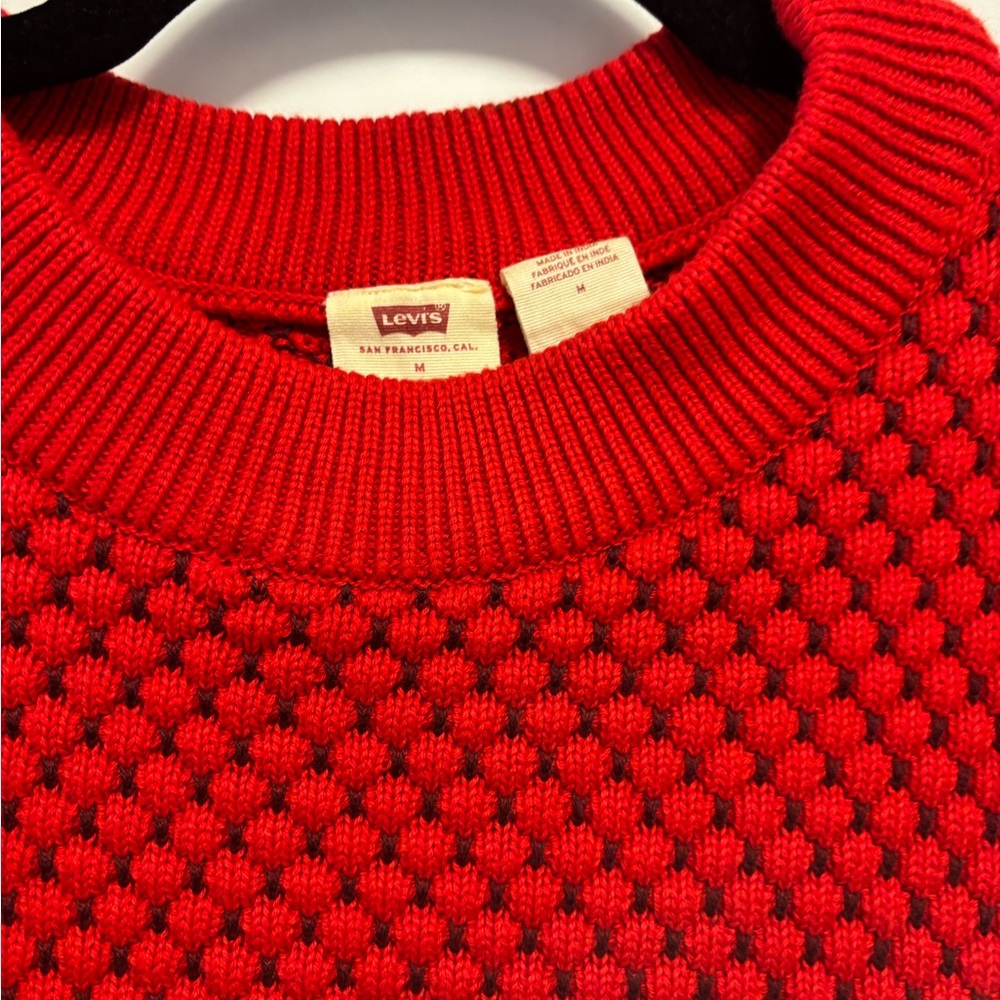 Levi's Vibrant Red Crewneck Sweater